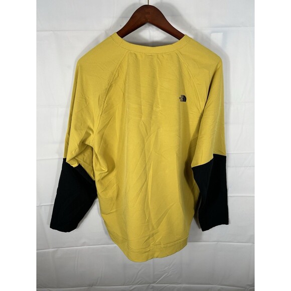 The North Face Men Tekno Ridge Crew Pullover Sweatshirt X-large Yellow And Black - Picture 10 of 10